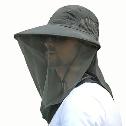 Breathable Sun and Mosquito Protection Wide Brim Hat